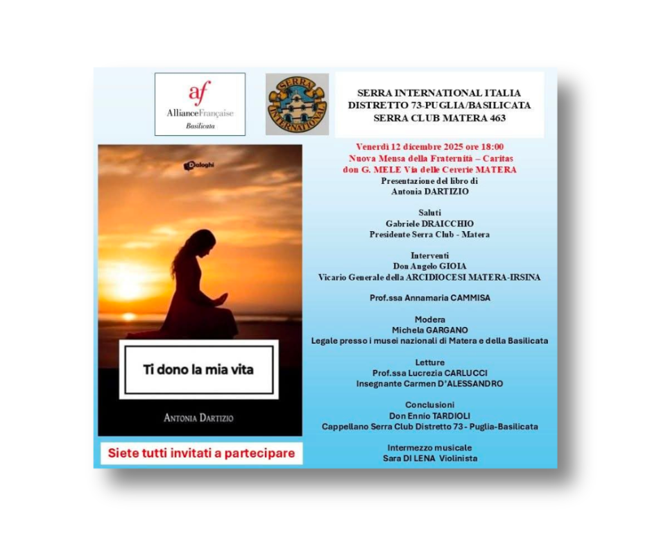 basilicata magazine presentazione libro ti dono la mia vita antonia dartizio